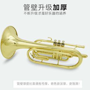 热销【圆号】华津乐器降b调行进级初学者成人乐队演奏圆号圆号
