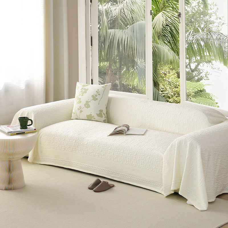 法式奶油风夏季凉感沙发盖布夏天款沙发盖巾全盖沙发套罩巾毯新品,居家布艺,沙发垫,淘宝优惠券,粉丝福利购,淘宝优惠卷