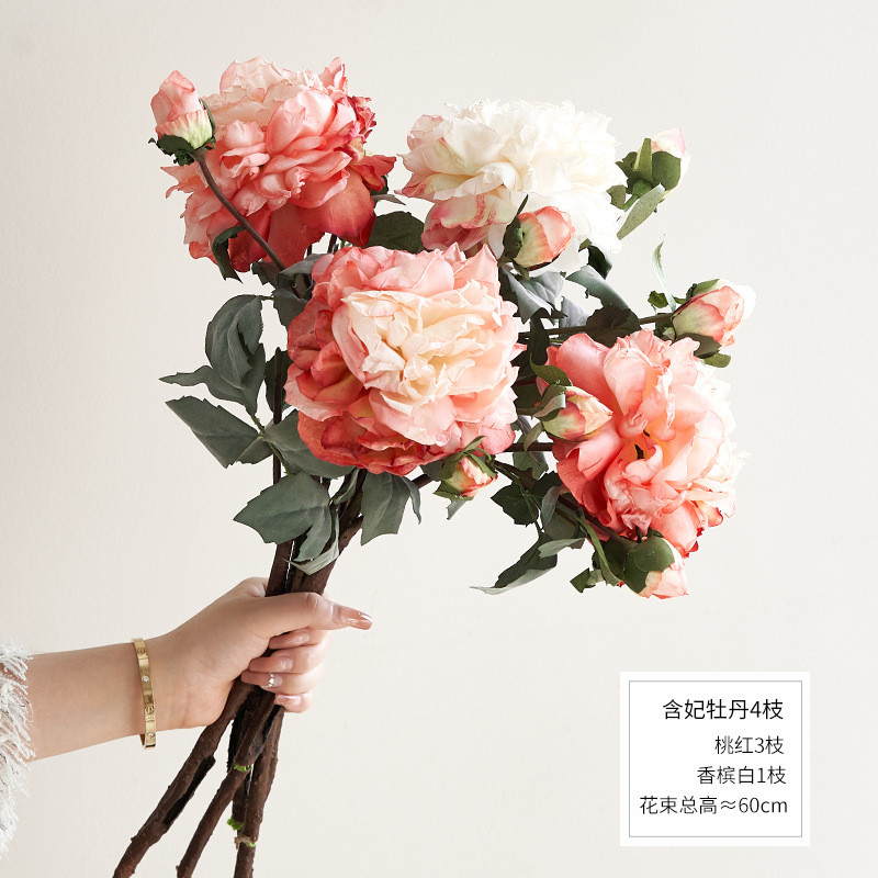 新中式高级感青花瓷复古花瓶装饰品创意插花花器客厅玄关陶瓷浮浮