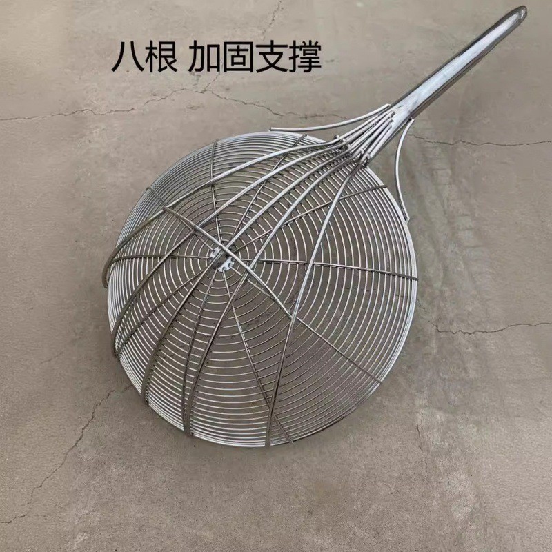 不锈钢长柄加厚线漏大漏勺 大笊篱油炸捞网炸篱 商用超大号过滤网