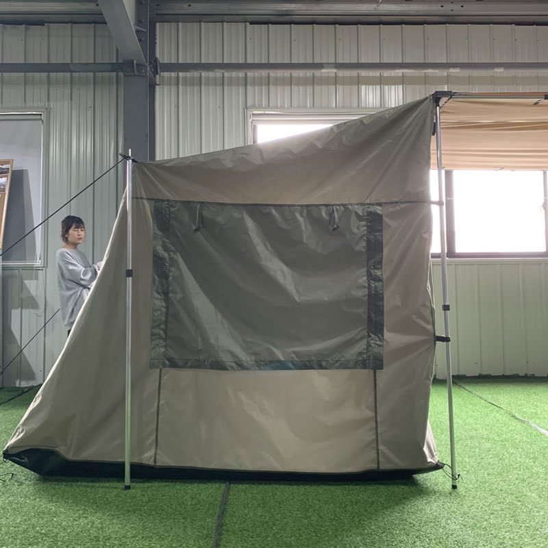 简约便携侧帘更衣室遮阳车边围帐侧篷越野车户外厚风挡围帐防风雨