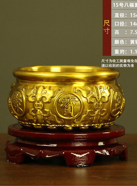 厂家批发工艺品八福聚宝盆摆件家用客厅玄关店铺装饰纯铜开业礼品