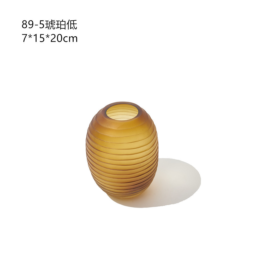 简约轻奢客厅磨刻创意菠萝罐花瓶手工插花现代玄关茶几餐桌花瓶