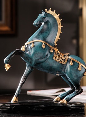 招财马摆件酒柜玄关客厅办公室家居装饰品新中式乔迁开业礼品