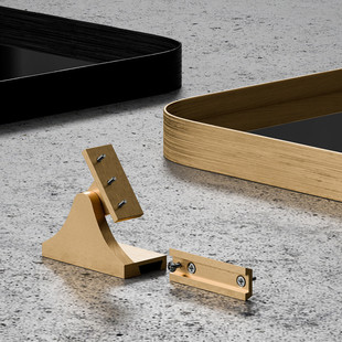 卫生间镜子金属边框长方形化妆镜壁挂枢轴定动北欧浴室梳妆镜可