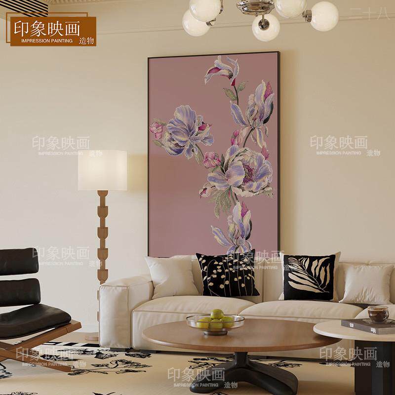 法式玄关装饰画南洋复中古奶油风现代装饰画