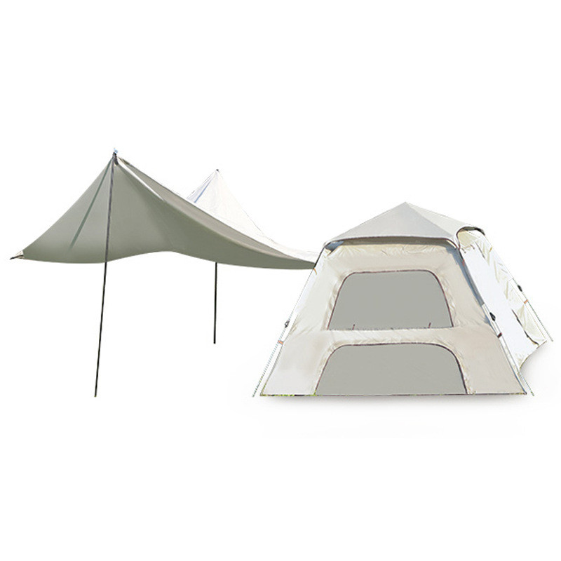 天幕加帐篷大全自动速开露营帐篷便携折叠二合一空间野营户外帐篷
