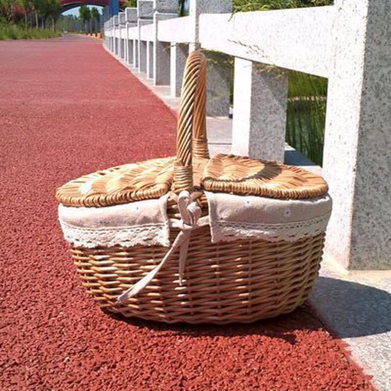 菜柳编鸡蛋花篮水果篮子篮藤编礼品篮购物篮手工采摘野餐篮手提篮