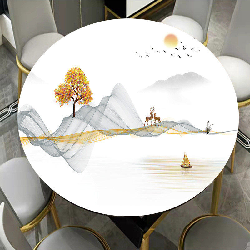 pvc圆形免洗软玻璃桌垫餐桌茶几简约现代水晶板软胶防水盖垫,居家布艺,桌布,淘宝优惠券,粉丝福利购,淘宝优惠卷