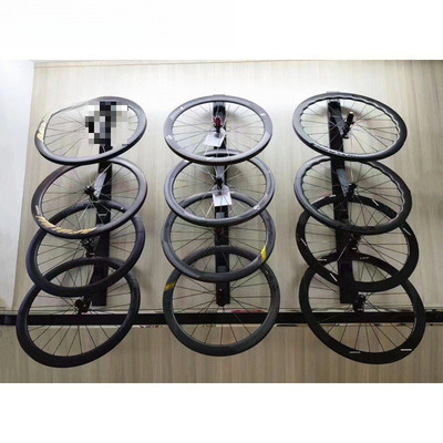 自行车轮毂车圈墙体展架 山地车轮圈轮子壁挂墙上货架 轮组展示架