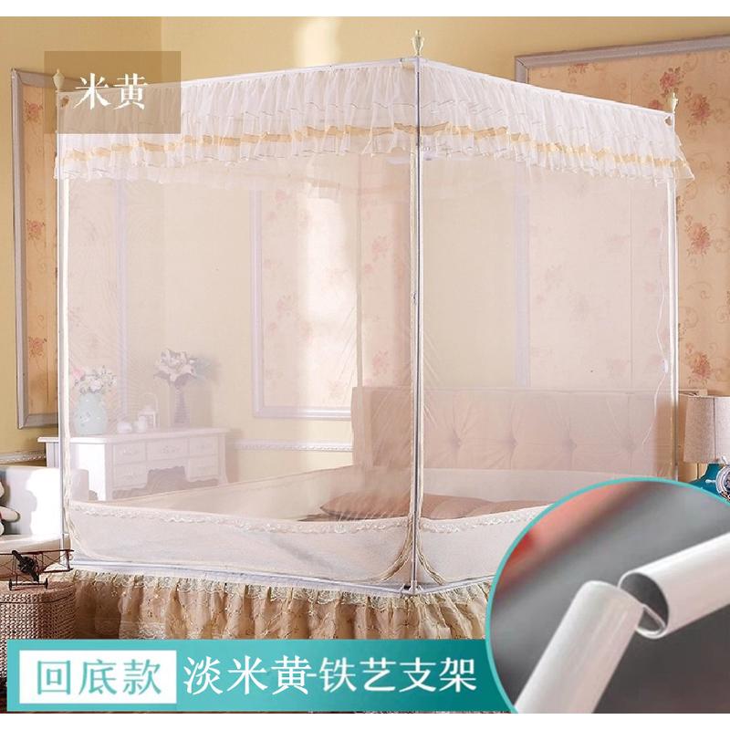 3EW1儿童防摔蚊帐1.8m床家用小孩防掉拉链加厚三开门加密1.