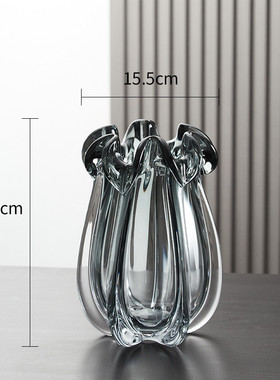 轻奢琉璃水晶玻璃花瓶客厅北欧创意简约餐桌电视柜水培插花器摆件