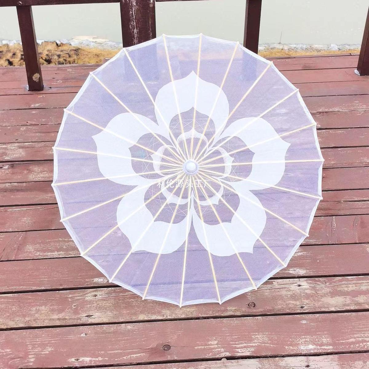茉莉花开茉莉情怀舞蹈伞透明古典舞道具伞演出跳舞走秀