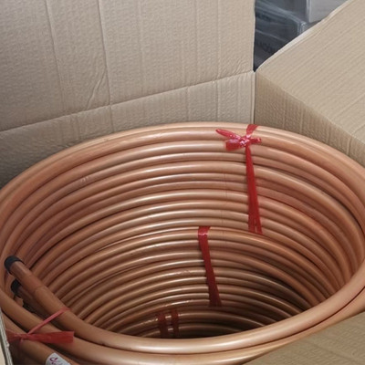 厂家加工铜包铝管镀铜紫铜盘管多规格空调铝管定尺切割折弯