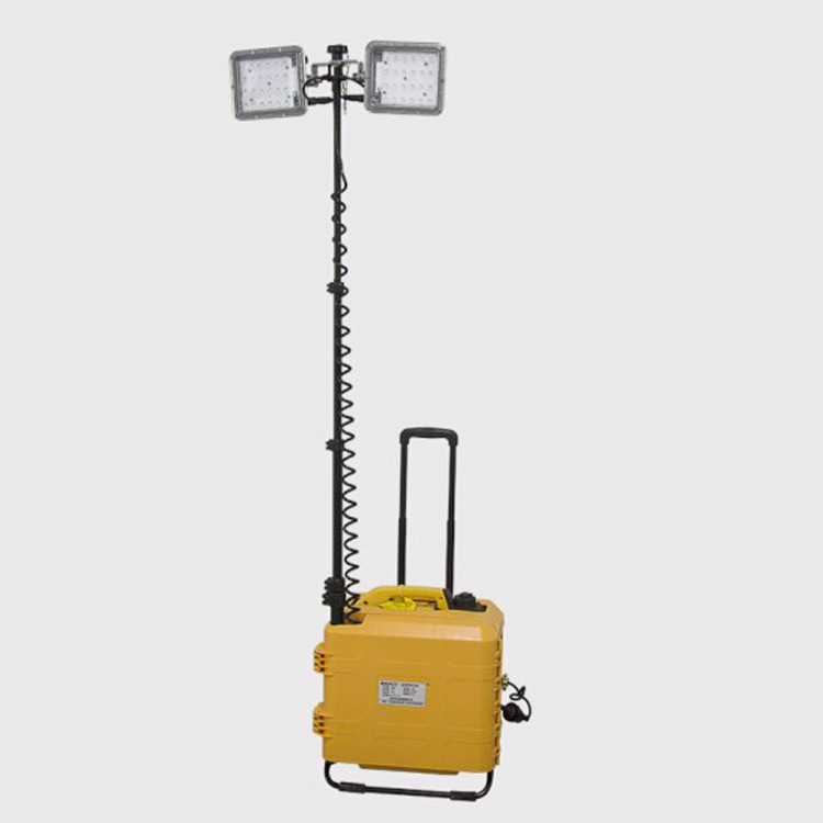 GMD6120B便携式LED移动照明灯汽油发电机升降工作照明装置2*48W