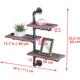 工业风书架水管三层浮动货架木隔板壁挂墙体置物架铁艺收纳层架