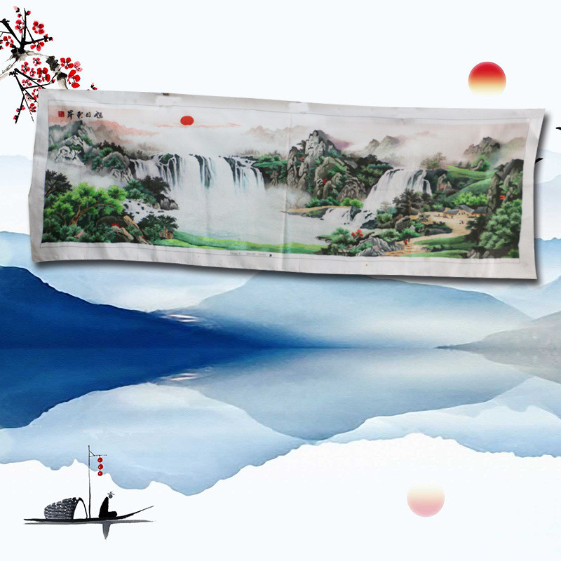 苏绣绣片客厅办公室装饰画手工刺绣挂画礼品聚宝盆厂家生产