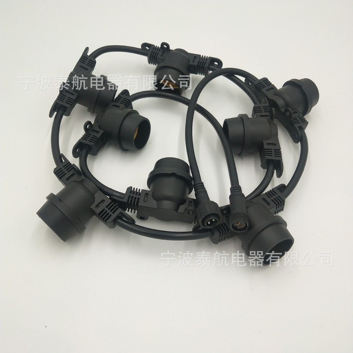 热销防水灯串线灯座/灯头串线e27/e26跑马灯灯串/节日氛围灯