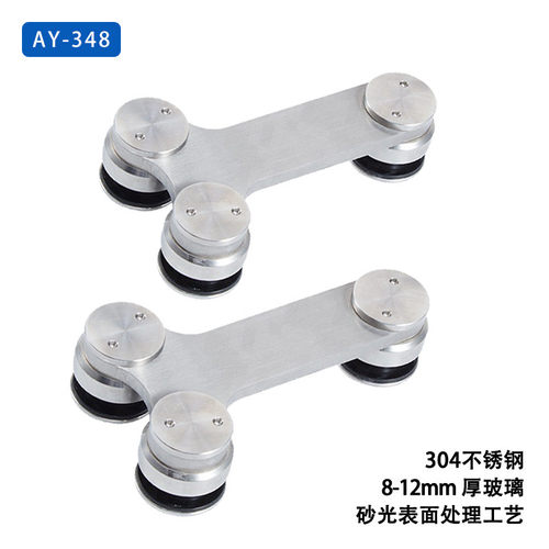 厂家专业定制304不锈钢直型玻璃固定件幕墙配件雨棚玻璃连接件