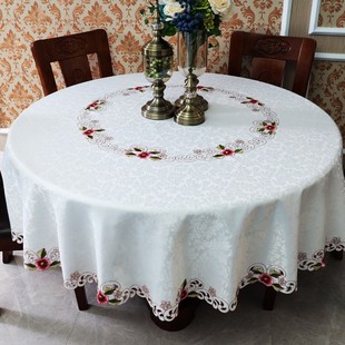 圆形网红圆桌布座布台布餐桌布 大圆桌桌布布艺家用风酒店北欧欧式