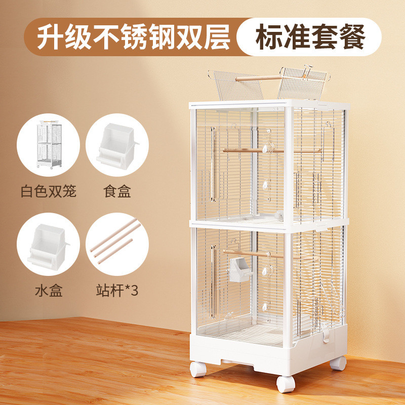 蜜袋鼯笼子饲养笼亚克力横丝双层移动城堡松鼠别墅飞鼠豪华花枝鼠