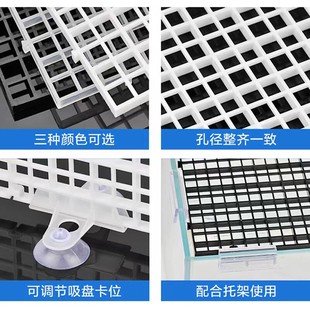 直厂家售鱼缸底部隔离板隔离网可拆剪可拼接塑料网格分隔板