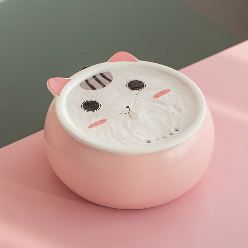 猫咪恒温饮水机宠物加热陶瓷饮水器不湿嘴狗喂食自动循环活水用品