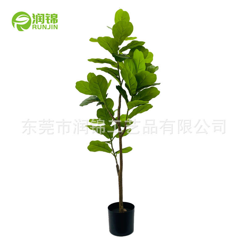 仿真树琴叶榕盆栽北欧ins风装落地家居鉓摆件塑料龟背叶植物