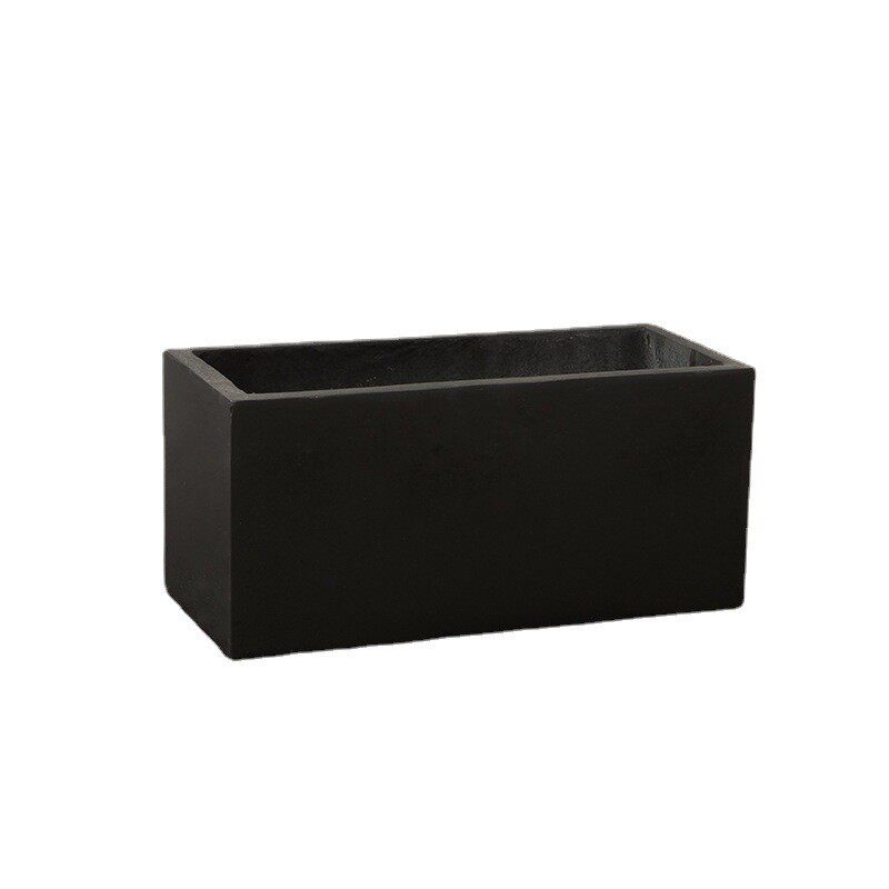 长方形水泥花盆新中式古典花器长条石头花槽园林景观大口径园艺盆