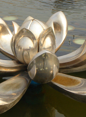 户外铁艺园林发光水景观小品摆件学校圆环金属不锈钢雕塑定制大型