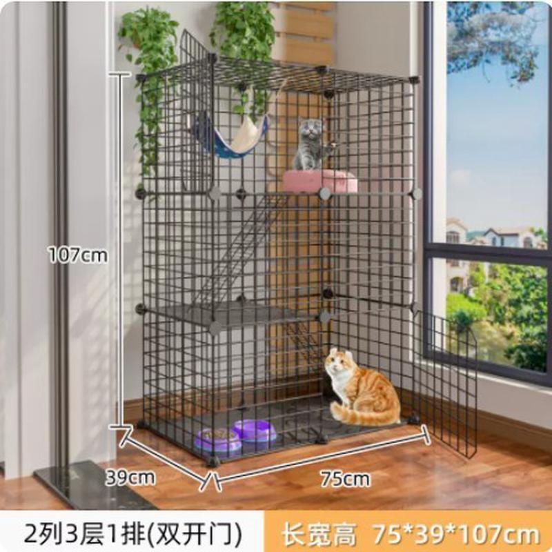 猫笼子猫别墅室内豪华猫窝家用带厕所可放猫砂盆幼猫猫舍三层猫屋