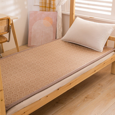 打地铺睡垫可折叠可收纳藤席地垫凉席学生宿舍上下铺冰丝凉席加厚