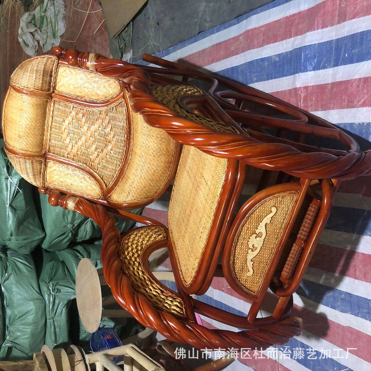 新款藤艺摇椅摇椅藤天然阳台摇摇椅手工制作印尼天然藤椅藤艺