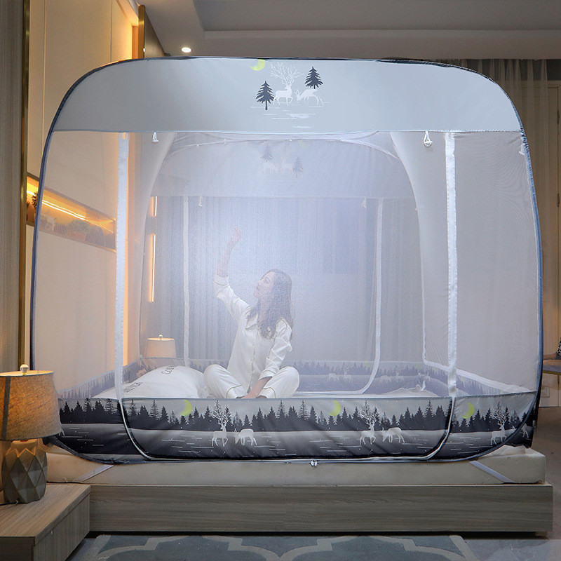 免安装蒙古包公主风蚊帐无需防摔1.8m床家用1.5m支架儿童1可折叠