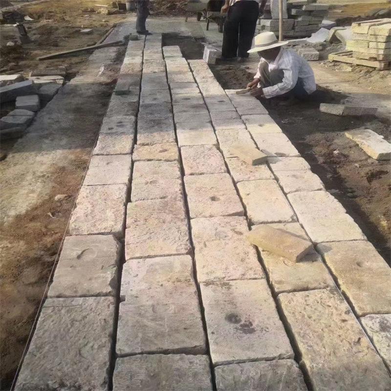 老门枕青石老门墩老石头柱墩仿古建筑台阶石砌墙石景区铺路石