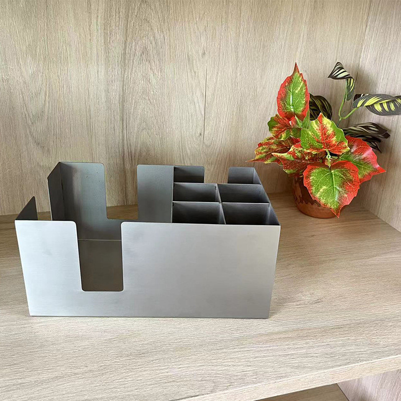 金属纸巾盒餐厅酒吧咖啡厅摆台抽纸盒桌面多功能收纳盒不锈钢收纳