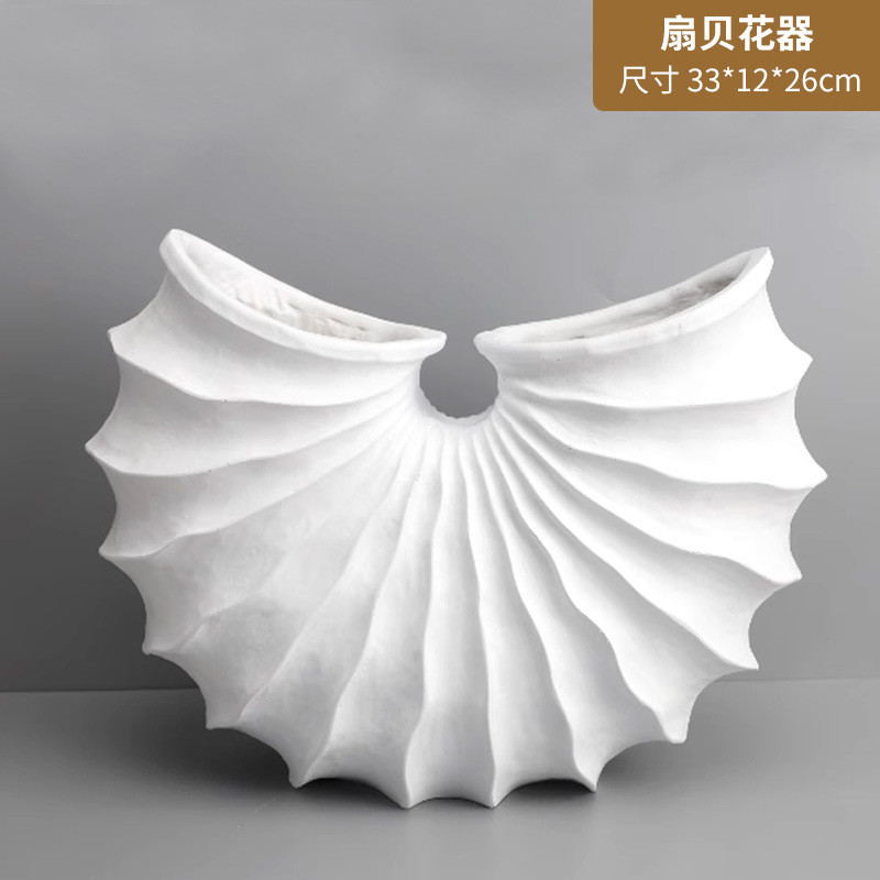 现代简约抽象酒柜摆件家居软装饰品客厅电视柜高级感样板间白色