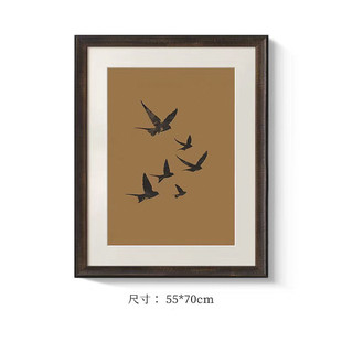 高级感客厅装饰画中古风小众艺术卧室老钱组合沙发背景墙风挂画