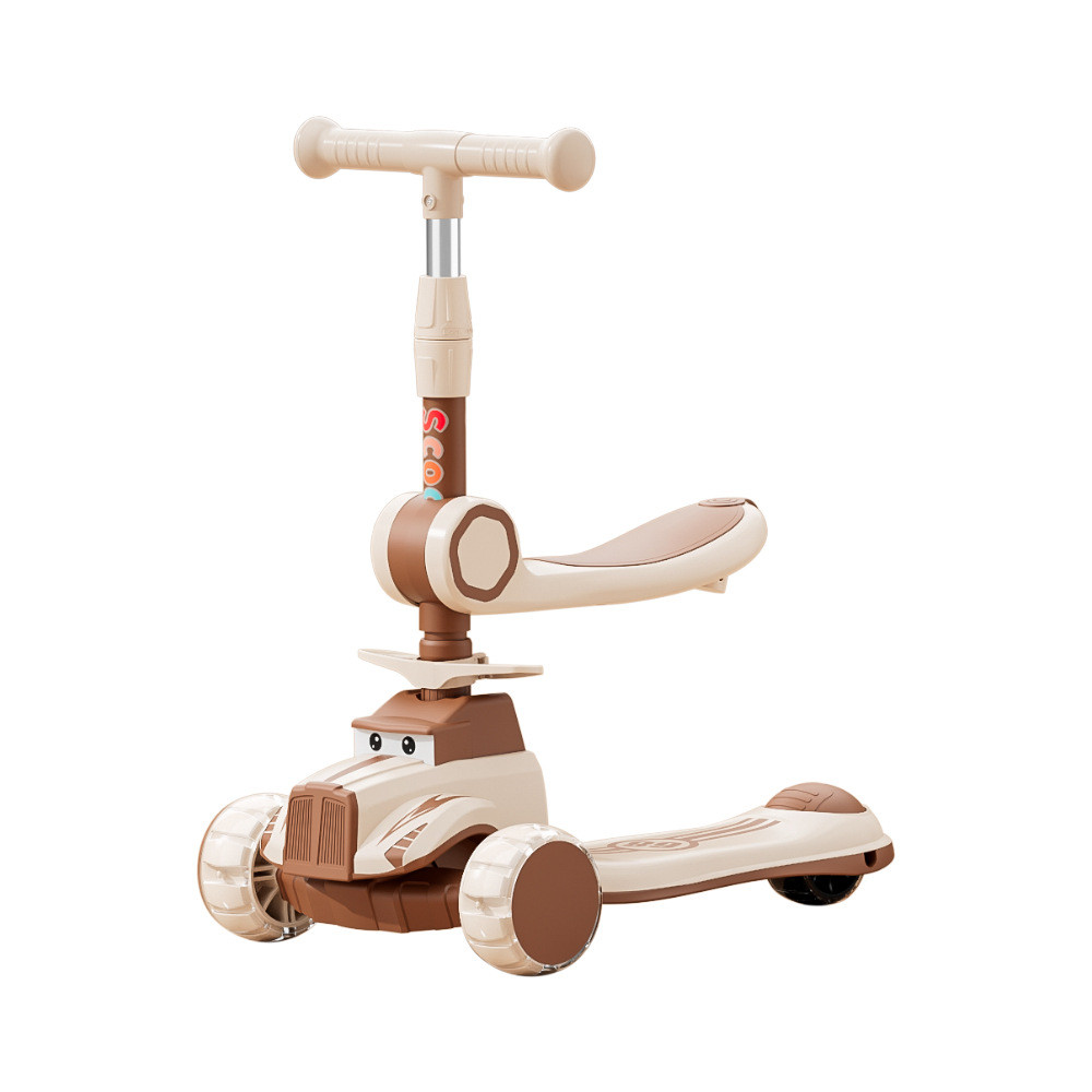 热销儿童滑板车小孩侧翻可溜溜车宝宝12岁三合一可坐宝宝滑滑车防