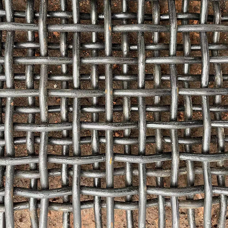 锰钢编织筛网实体厂家直销矿山沙石筛网高锰钢轧花金属筛网