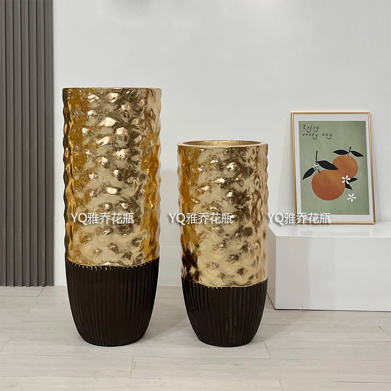 欧式简约酒店落地大花瓶玻璃钢商场ktv会所美容院路引婚庆软装