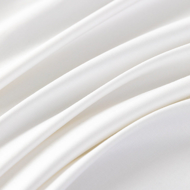 60支全棉贡缎纯白酒店四件套草被套床单宾馆床上用品布民宿批发