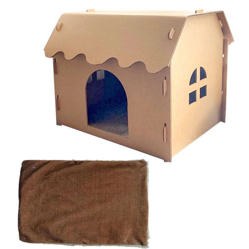 瓦楞纸猫窝特大号猫屋双层宠物猫产房子猫别墅城堡猫爬四季板抓用