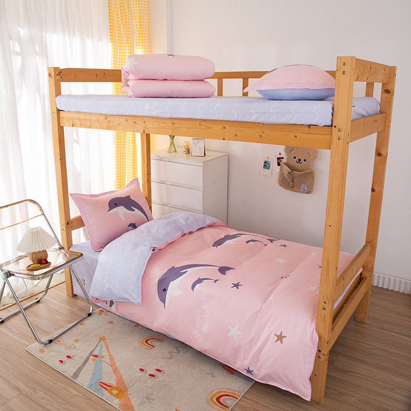 厂家批发单人床垫三件套床上用品全套被褥套装学生宿舍被套六件套