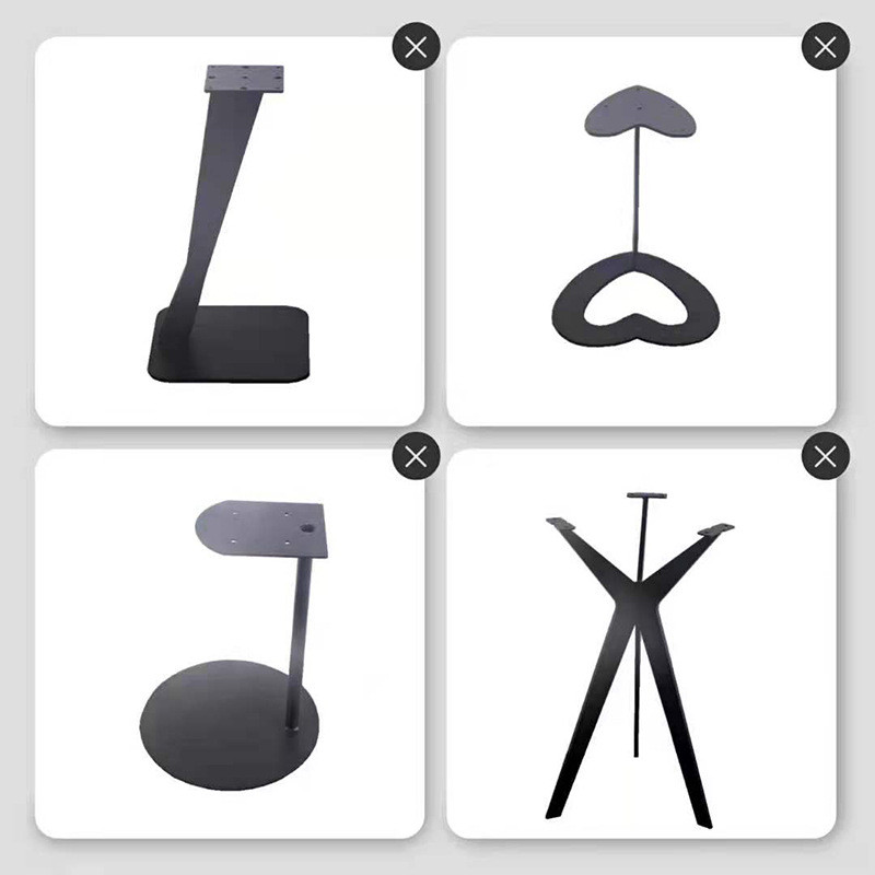 茶几腿茶几支架岩板茶几脚极简椭圆几方几边几腿金属五金长方形脚