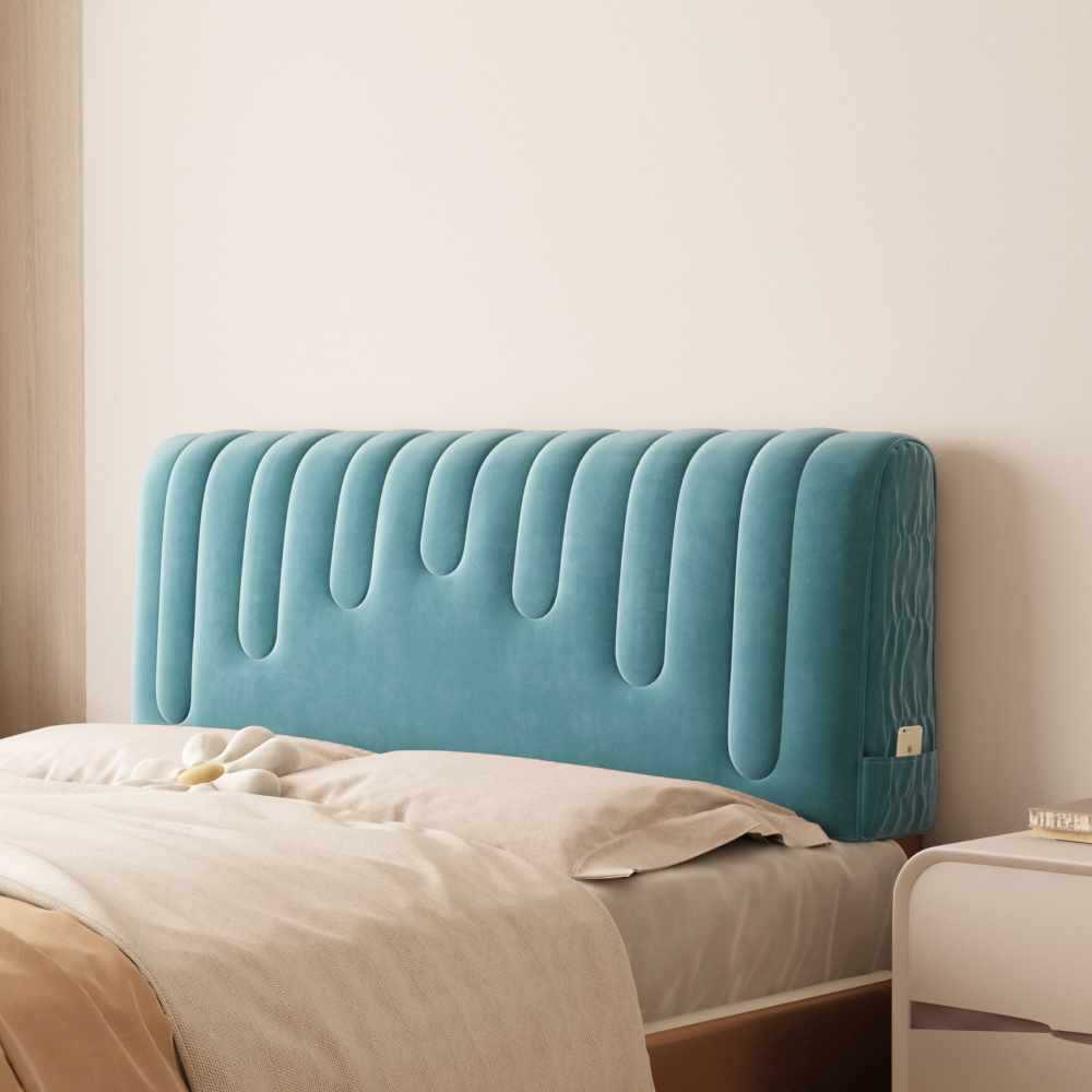 全包床头套罩风夹棉床头罩软包简约现代保护套罩卧室奶油加厚套罩