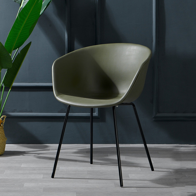 北欧轻奢餐椅意式餐厅家用靠背凳现代简约网红ins休闲化妆书桌椅