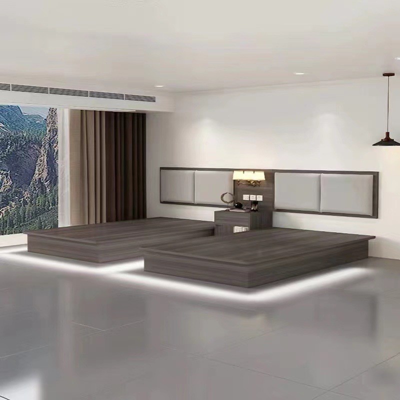 民宿专用床酒店家具标间全套酒店悬浮床简约客房宾馆公寓单双人床