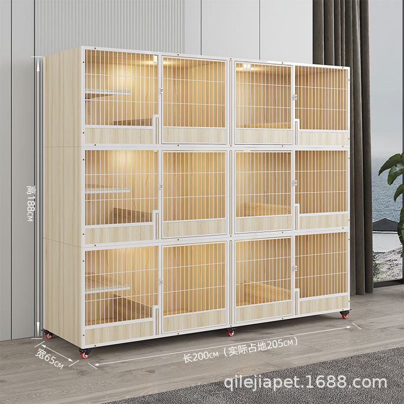 厂家实木猫笼猫三层柜自由大空间猫别墅猫房子猫窝猫繁育殖笼产房