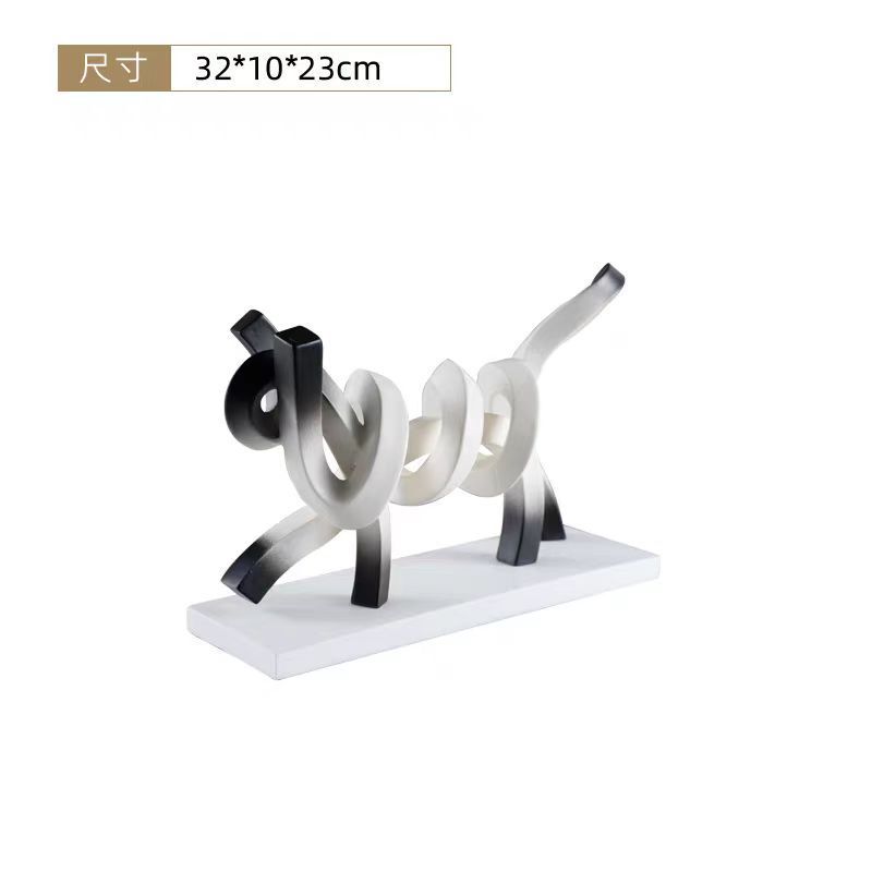 锦轩阁摆设卡通抽象猫咪摆件创意家居玄关儿童房桌面装饰品简约